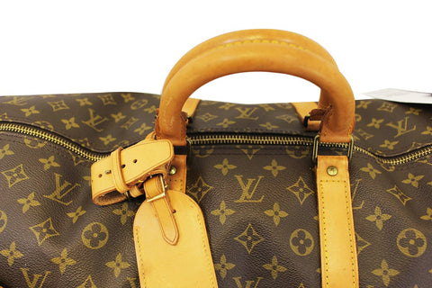 LOUIS VUITTON Monogram Keepall Bandouliere 55 Boston Bag
