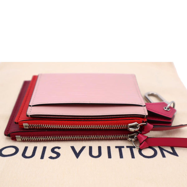 LOUIS VUITTON Epi Trio Leather Card Case Wallet Rose Ballerine