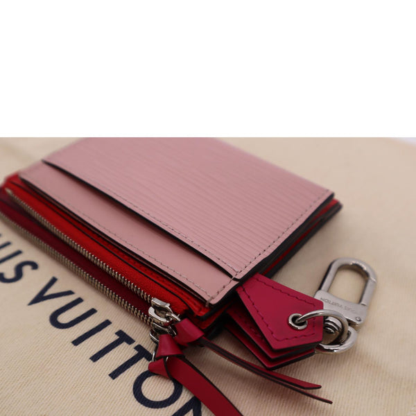 LOUIS VUITTON Epi Trio Leather Card Case Wallet Rose Ballerine