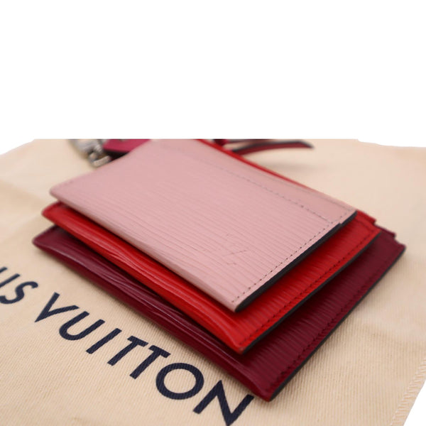 LOUIS VUITTON Epi Trio Leather Card Case Wallet Rose Ballerine
