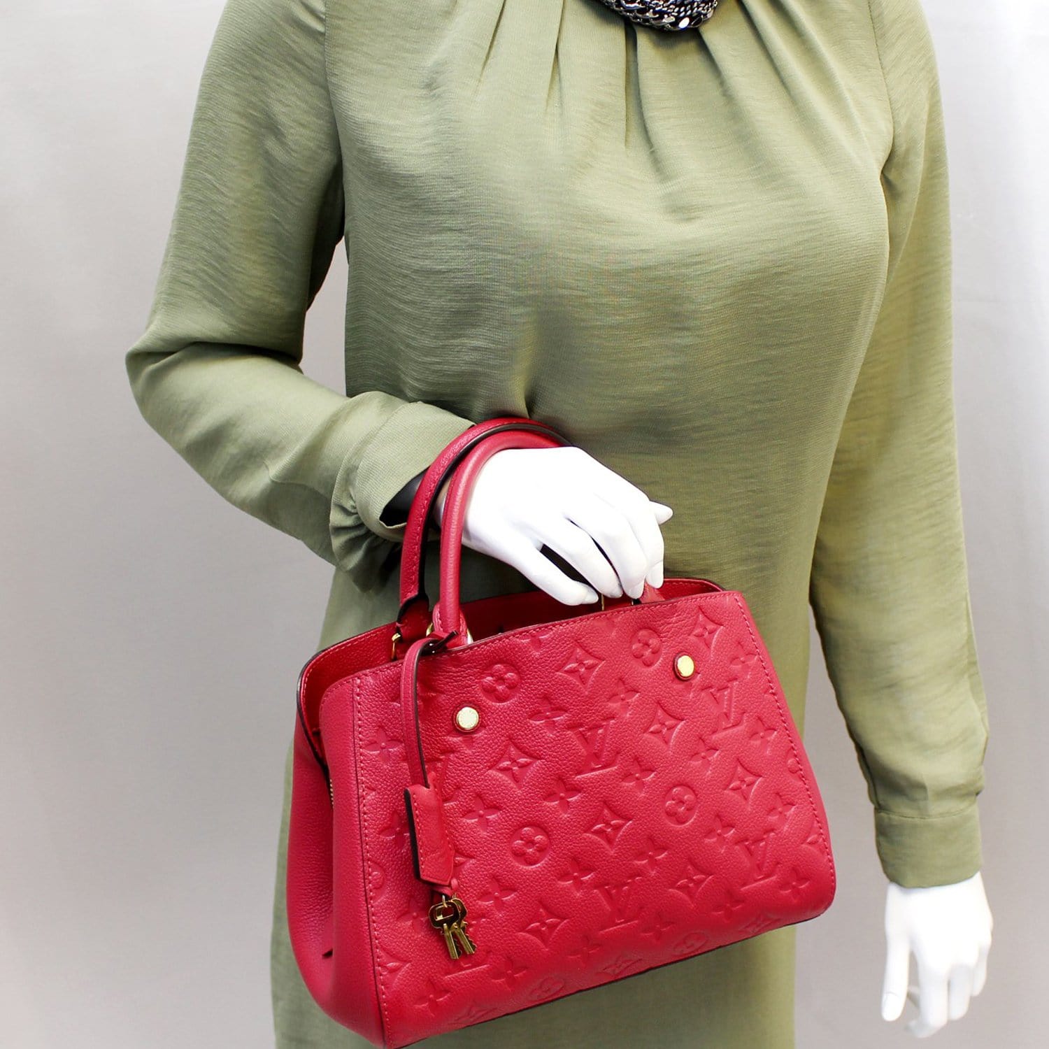 Louis Vuitton Dahlia Monogram Empreinte Leather Montaigne Bb Bag