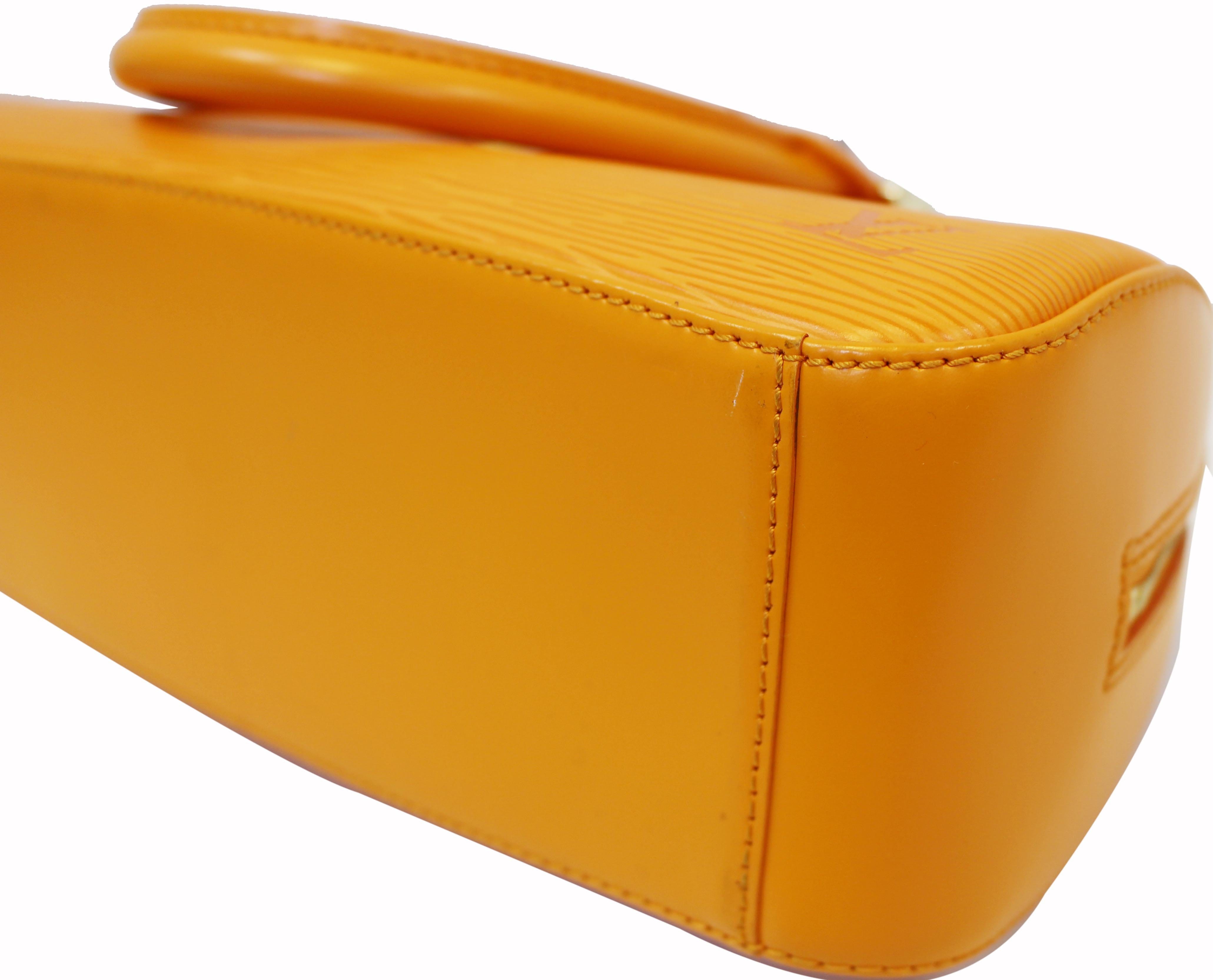 Louis Vuitton Louis Vuitton Jasmin Orange Epi Leather Hand Bag