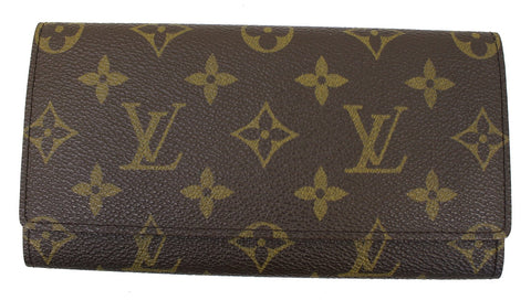 LOUIS VUITTON Credit Wallet Pre Loved Monogram Canvas Porte Yen 3 Cartes