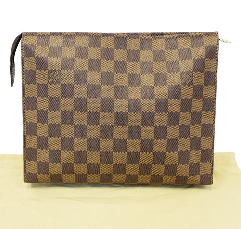 LOUIS VUITTON Damier Ebene Poche Toilette 25 Cosmetic Pouch