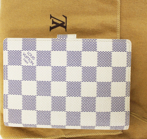 LOUIS VUITTON Damier Azur Agenda PM Day Planner Cover