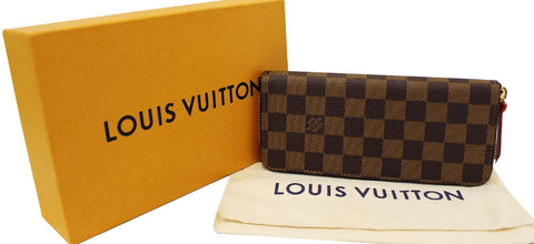LOUIS VUITTON Damier Ebene Clemence Wallet