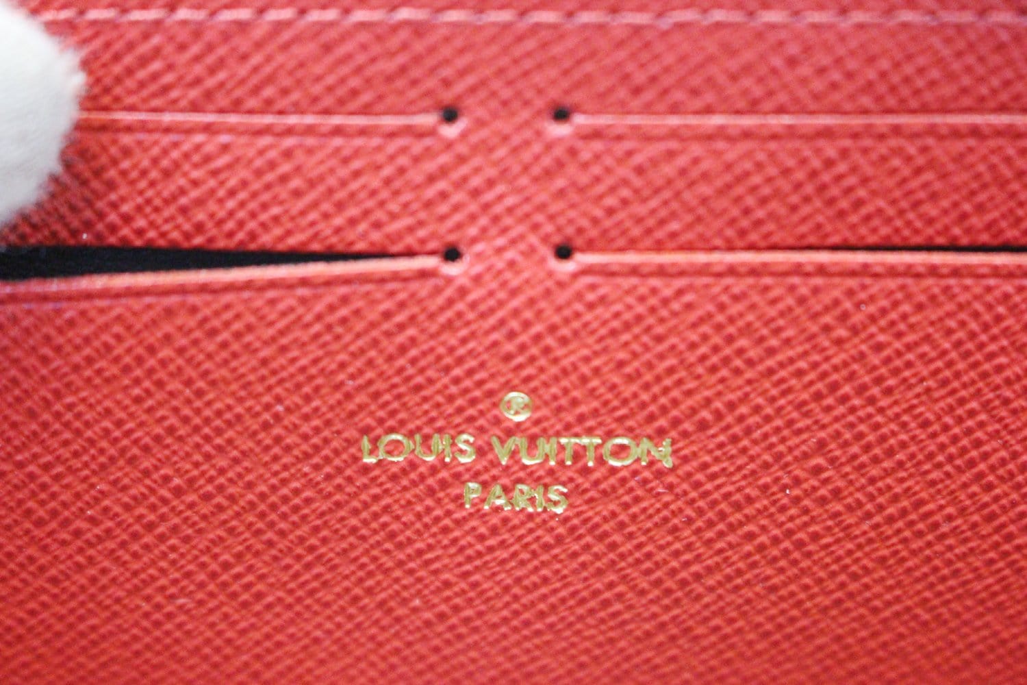 Louis Vuitton Damier Ebene Clemence Wallet Cerise