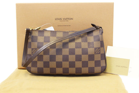 LOUIS VUITTON Damier Ebene Navona Pouch Handbag