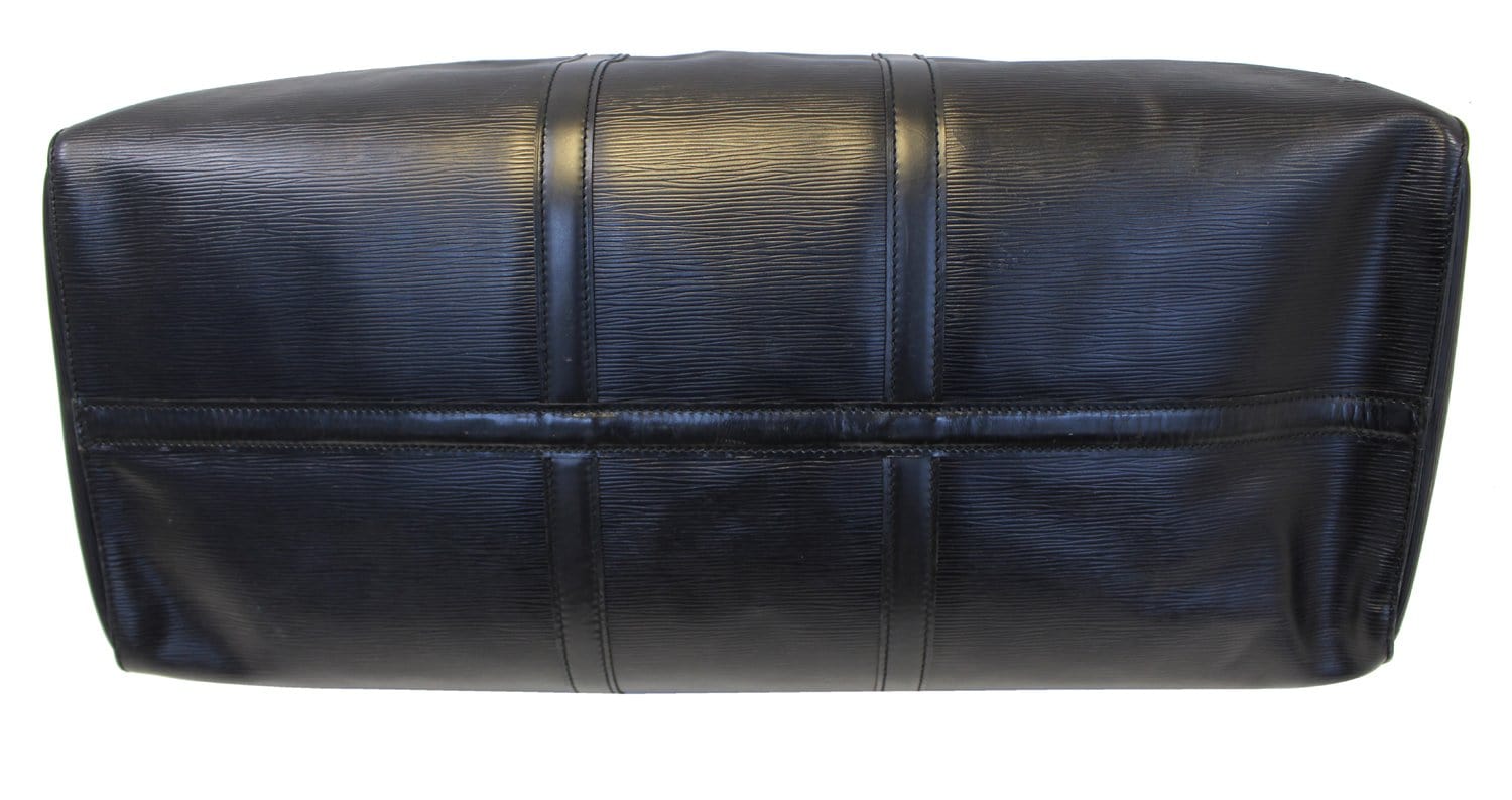LOUIS VUITTON Epi Leather Black Keepall 60 Boston Bag