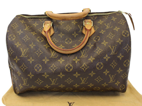 LOUIS VUITTON Monogram Canvas Speedy 35 Satchel Bag