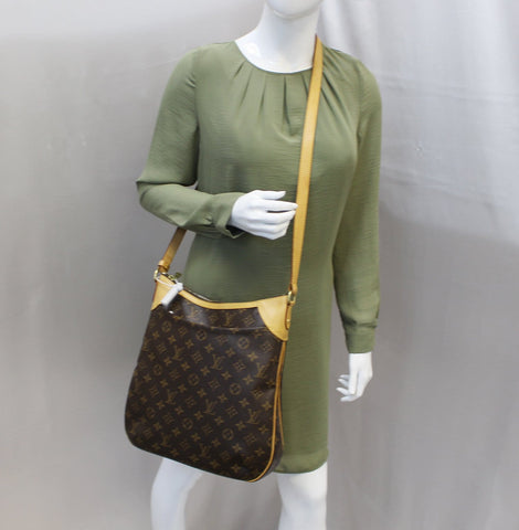 LOUIS VUITTON Monogram Canvas Brown Odeon MM Shoulder Bag