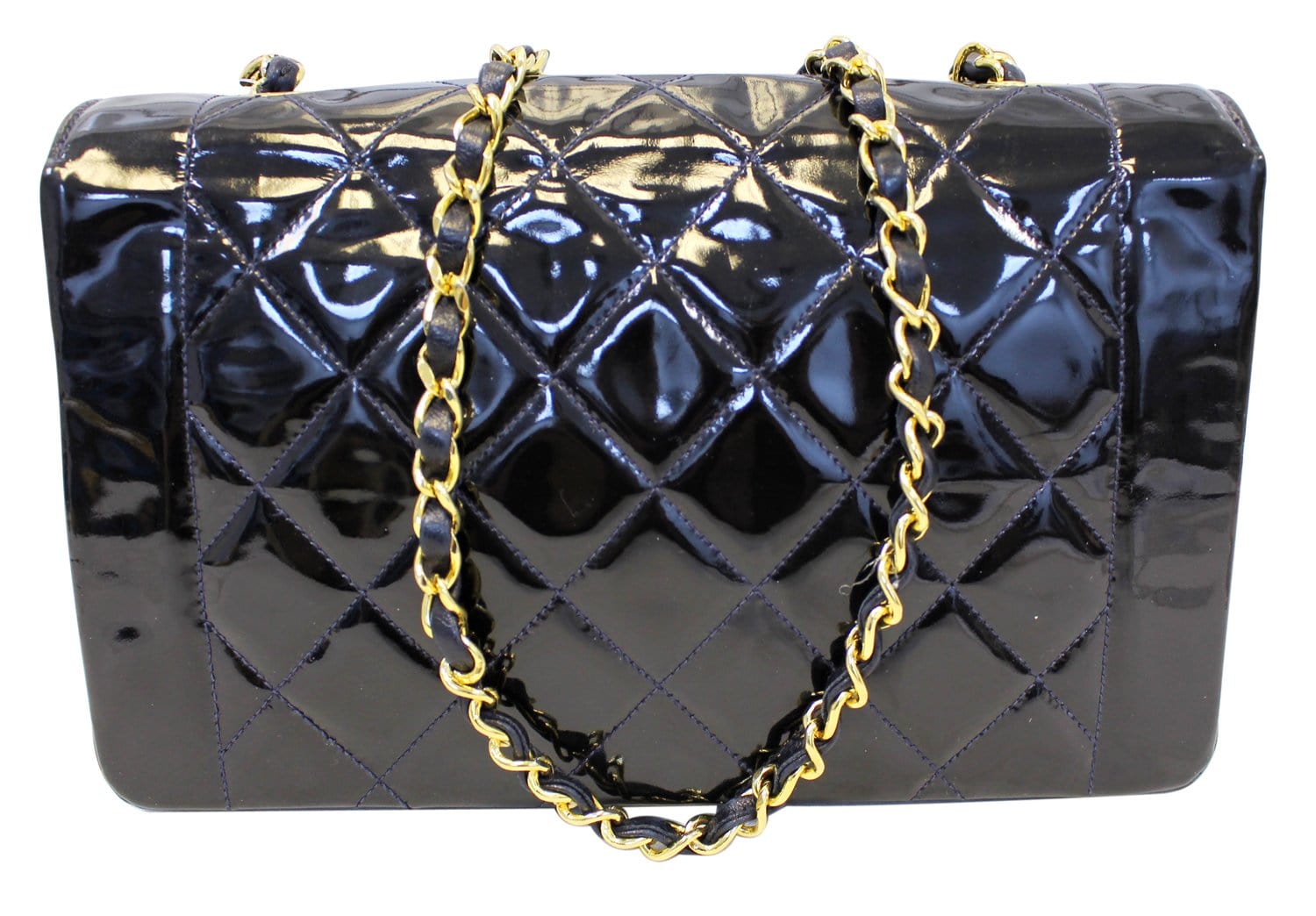chanel black purse with gold chain extra large