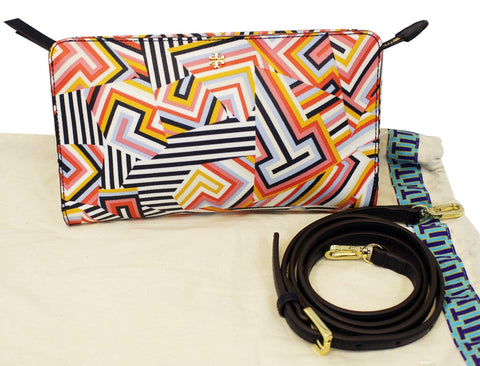 TORY BURCH Kerrington Wallet Crossbody Clutch Cut Out T Print