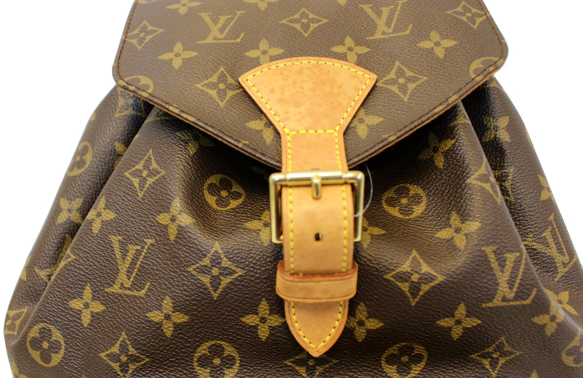 LOUIS VUITTON Montsouris GM Backpack Bag Monogram Leather Brown M51135  70JH865