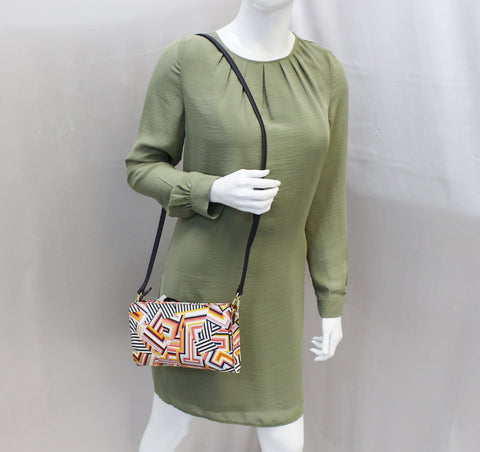 TORY BURCH Kerrington Wallet Crossbody Clutch Cut Out T Print