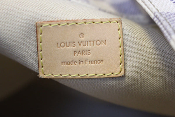 LOUIS VUITTON Damier Azur Canvas Soffi White Shoulder Handbag