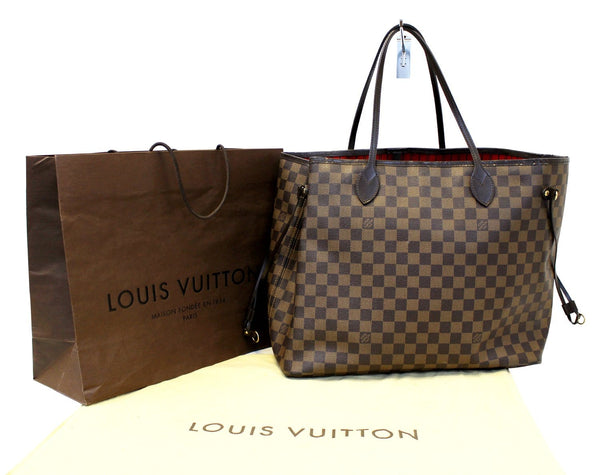 LOUIS VUITTON Damier Ebene Neverfull GM Brown Tote Bag