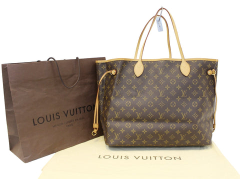 LOUIS VUITTON Monogram Canvas Brown Neverfull GM Shoulder Bag