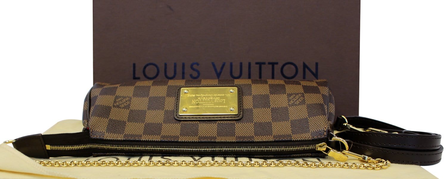 💕 Louis Vuitton Eva Damier Ebene Chain Clutch Crossbody 💕