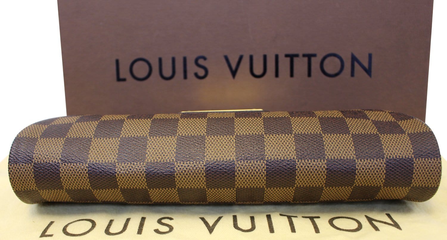 ❤ Louis Vuitton Eva Damier Ebene ❤ Crossbody Clutch Dust Bag 100