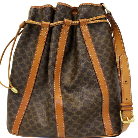 CELINE Macadam Pattern PVC Leather Shoulder Bag