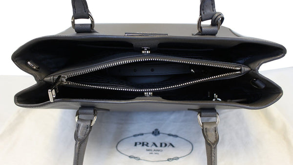 Prada Saffiano Executive Dark Grey Tote Shoulder Bag