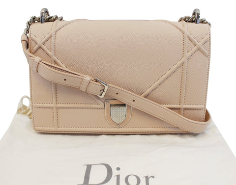 CHRISTIAN DIOR Bag - Diorama Light Pink Calfskin Shoulder Bag