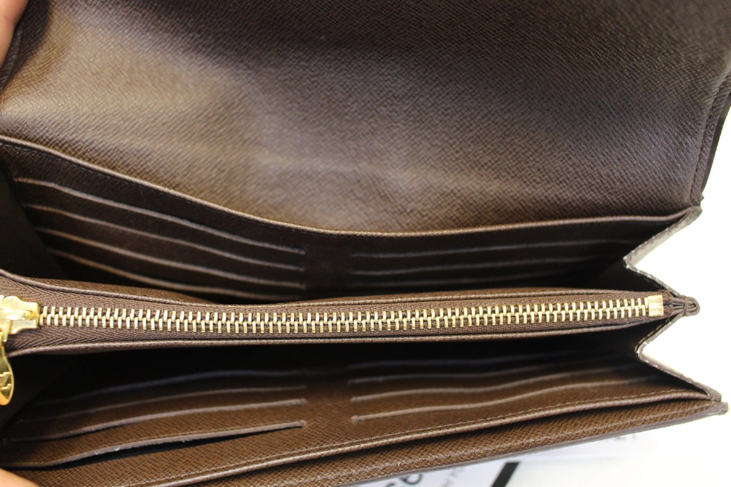 Gorgeous Authentic Louis Vuitton Damier Ebene Sistina Long Wallet w/Dustbag