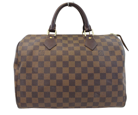 LOUIS VUITTON Damier Ebene Speedy 30 Satchel Bag