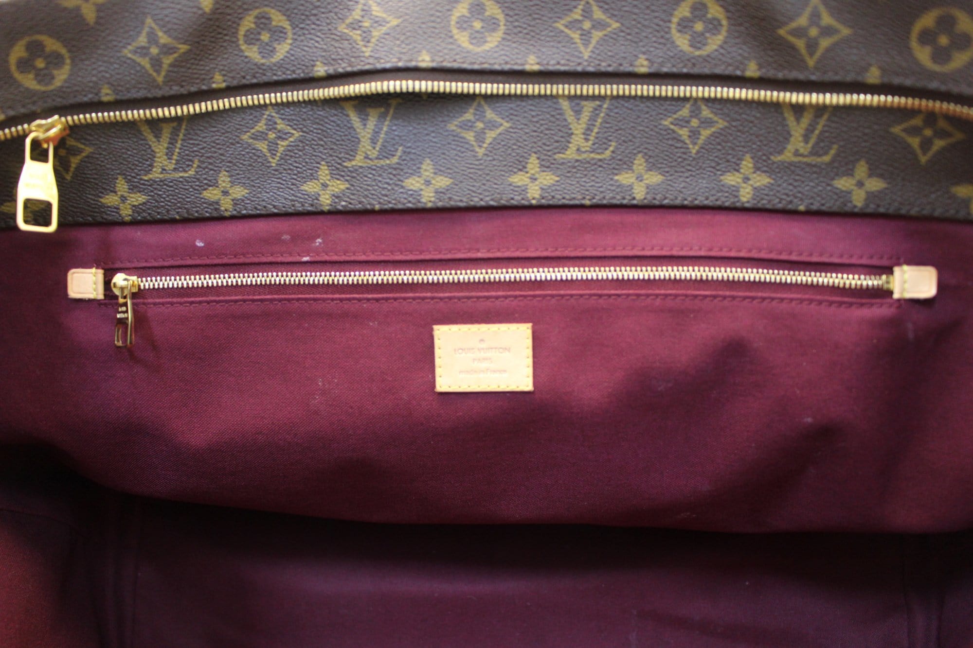 inside of a louis vuitton purse