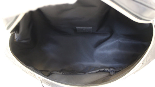 GUCCI GG Guccissima Black Leather Waist Crossbody Bag