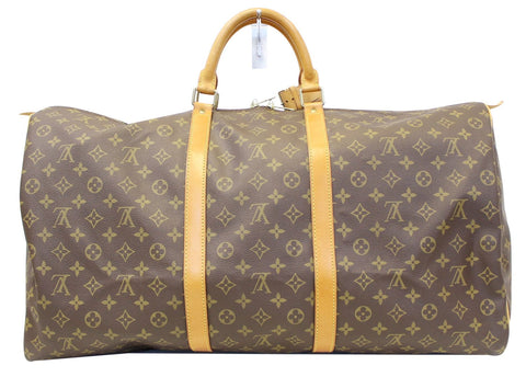 LOUIS VUITTON Monogram Canvas Brown Keepall 60 Travel Bag