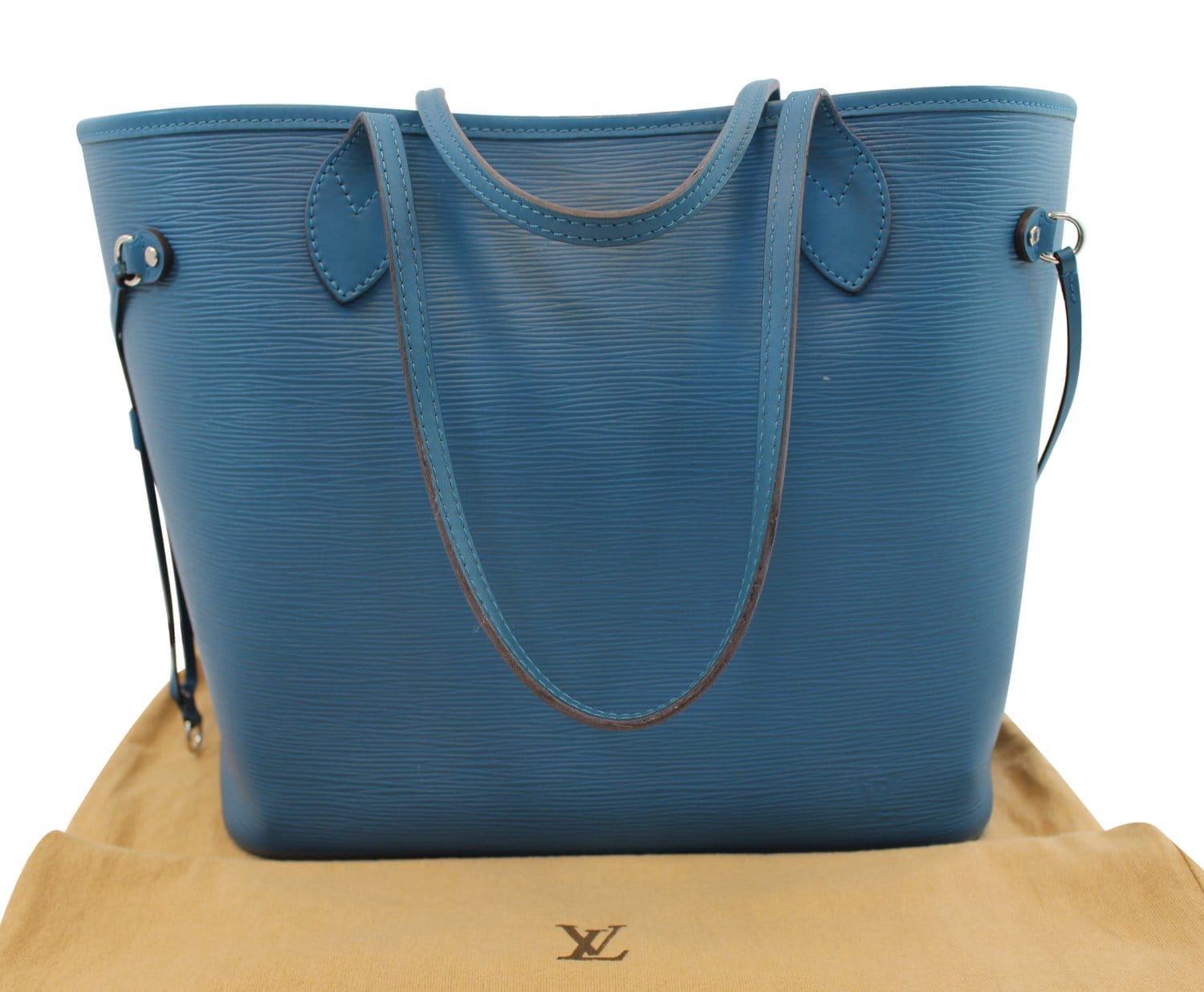 Louis Vuitton blue LV Match Neverfull MM Tote Bag