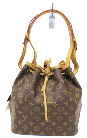 LOUIS VUITTON Monogram Canvas Petit Noe Brown Shoulder Bag