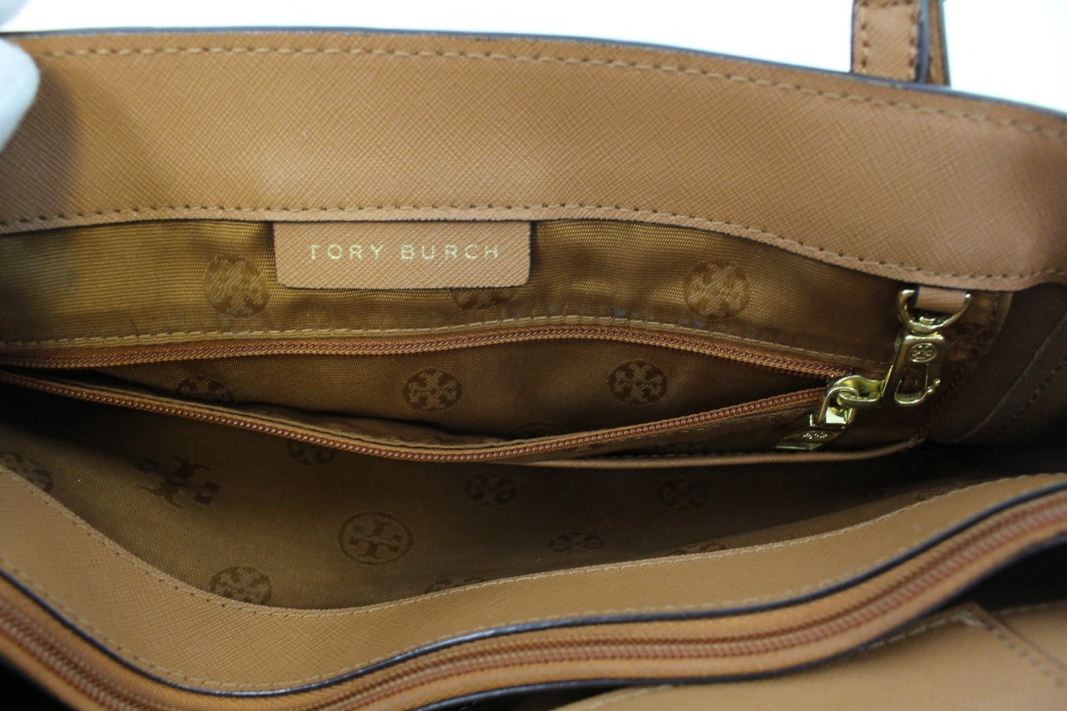 TORY BURCH York Tan Leather Tote Small Bag