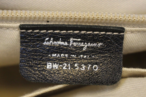 SALVATORE FERRAGAMO Black Calfskin Safari Shoulder Bag - Last Call