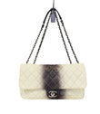 CHANEL Caviar Ombre Jumbo Single Flap Blanc White Shoulder Bag