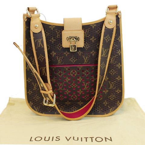 LOUIS VUITTON Fuchsia Monogram Perforated Musette Bag
