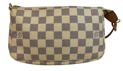 LOUIS VUITTON Damier Azur White Pochette Accessoires Pouch