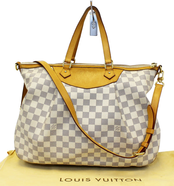 LOUIS VUITTON Damier Azur Siracusa GM Shoulder Handbag