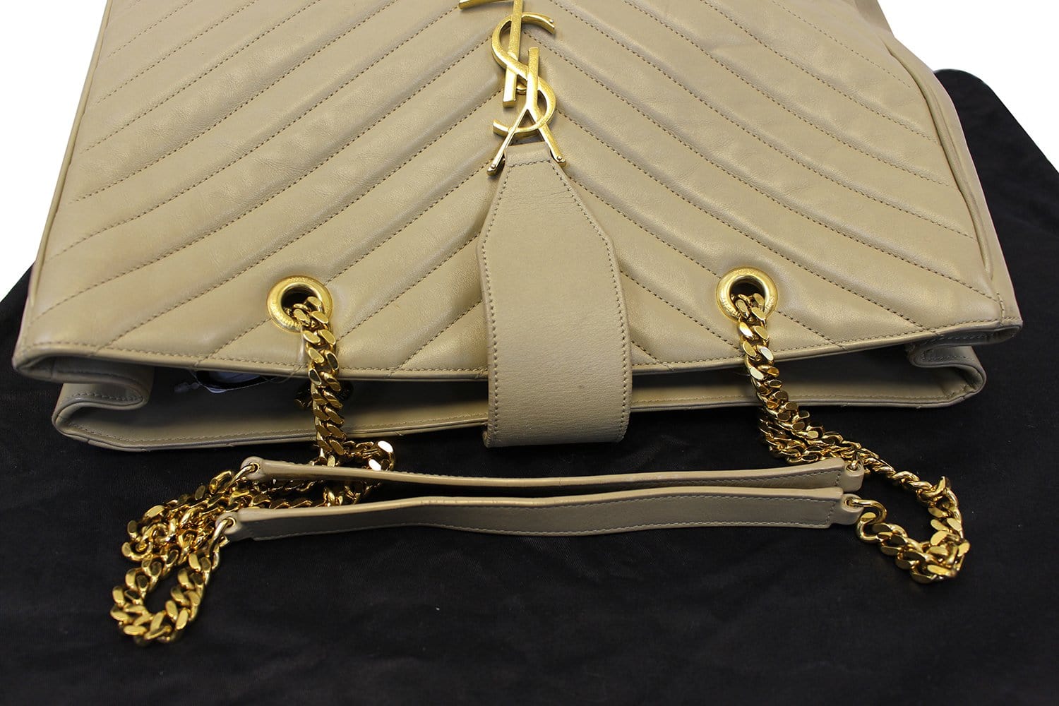 Saint Laurent Monogram Shopper's Tote Bag in Brown Coated Canvas Cloth  ref.1017583 - Joli Closet