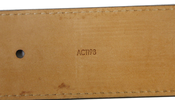 LOUIS VUITTON Monogram Canvas LV Initials Belt Brown