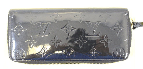 LOUIS VUITTON Black Vernis Clemence Wallet