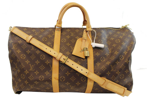 LOUIS VUITTON Monogram Canvas Keepall Bandouliere 55 Bag