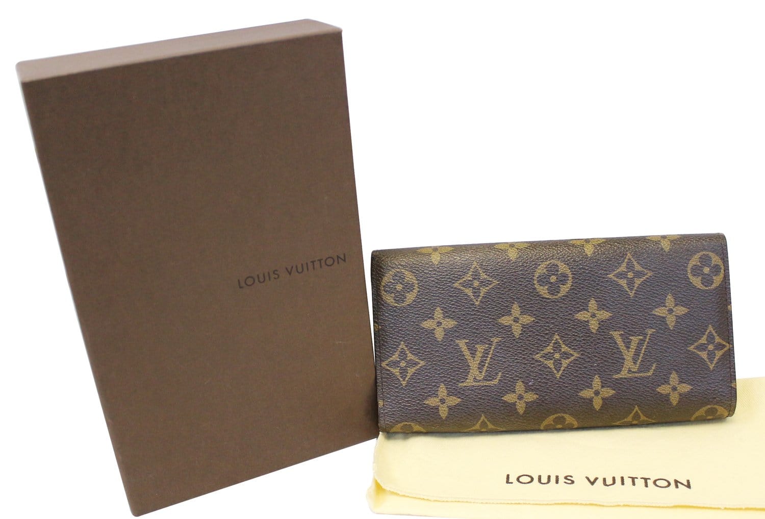 Authenticated Used Louis Vuitton Long Wallet Portefeuille Sarah Brown  Damier Ebene N61734 CA0076 LOUIS VUITTON Flap Women's LV Men's
