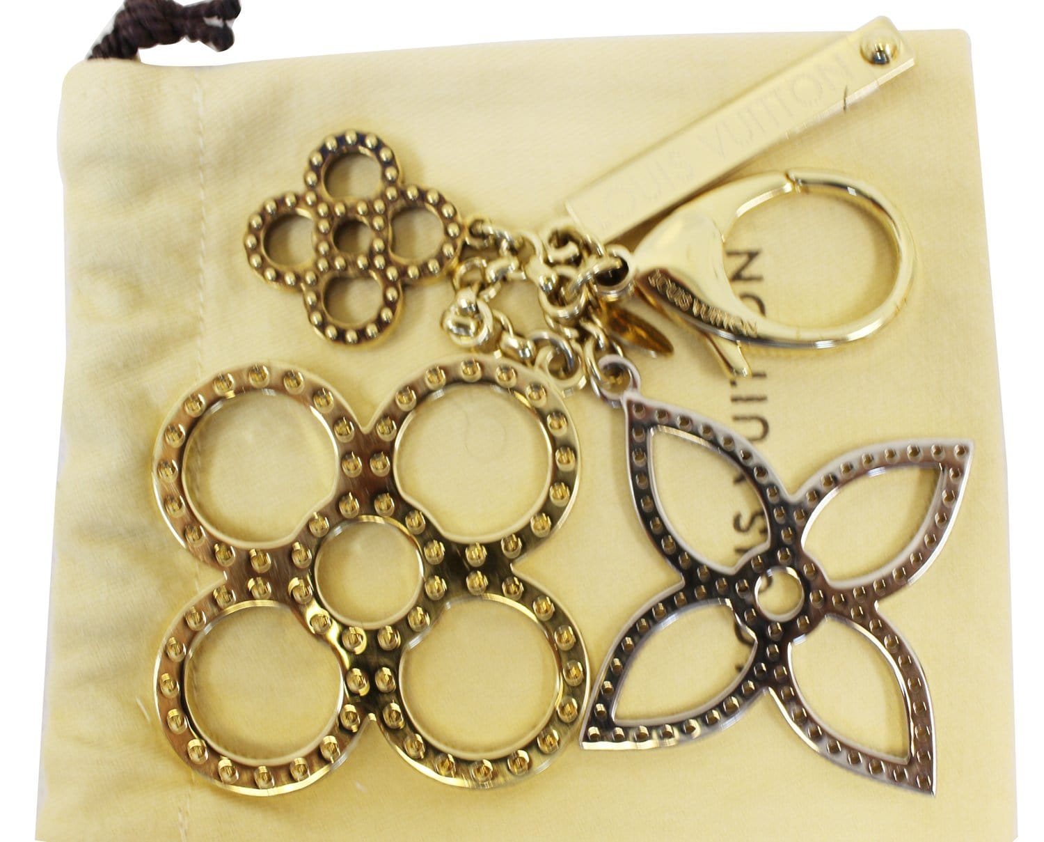 Louis Vuitton Gold & Silver Metal Tapage Bag Charm QJJ04H17VB019