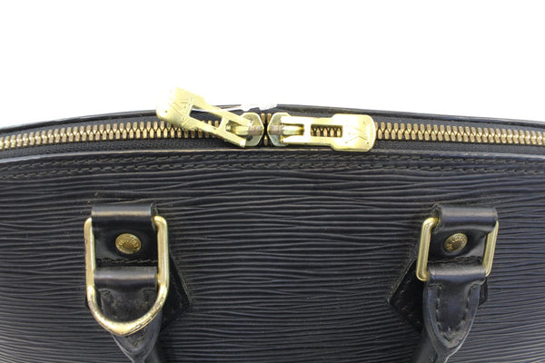 LOUIS VUITTON Used Handbag Black Epi Leather Alma PM