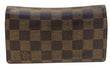 LOUIS VUITTON Damier Ebene Checkbook Cover Card Holder Wallet