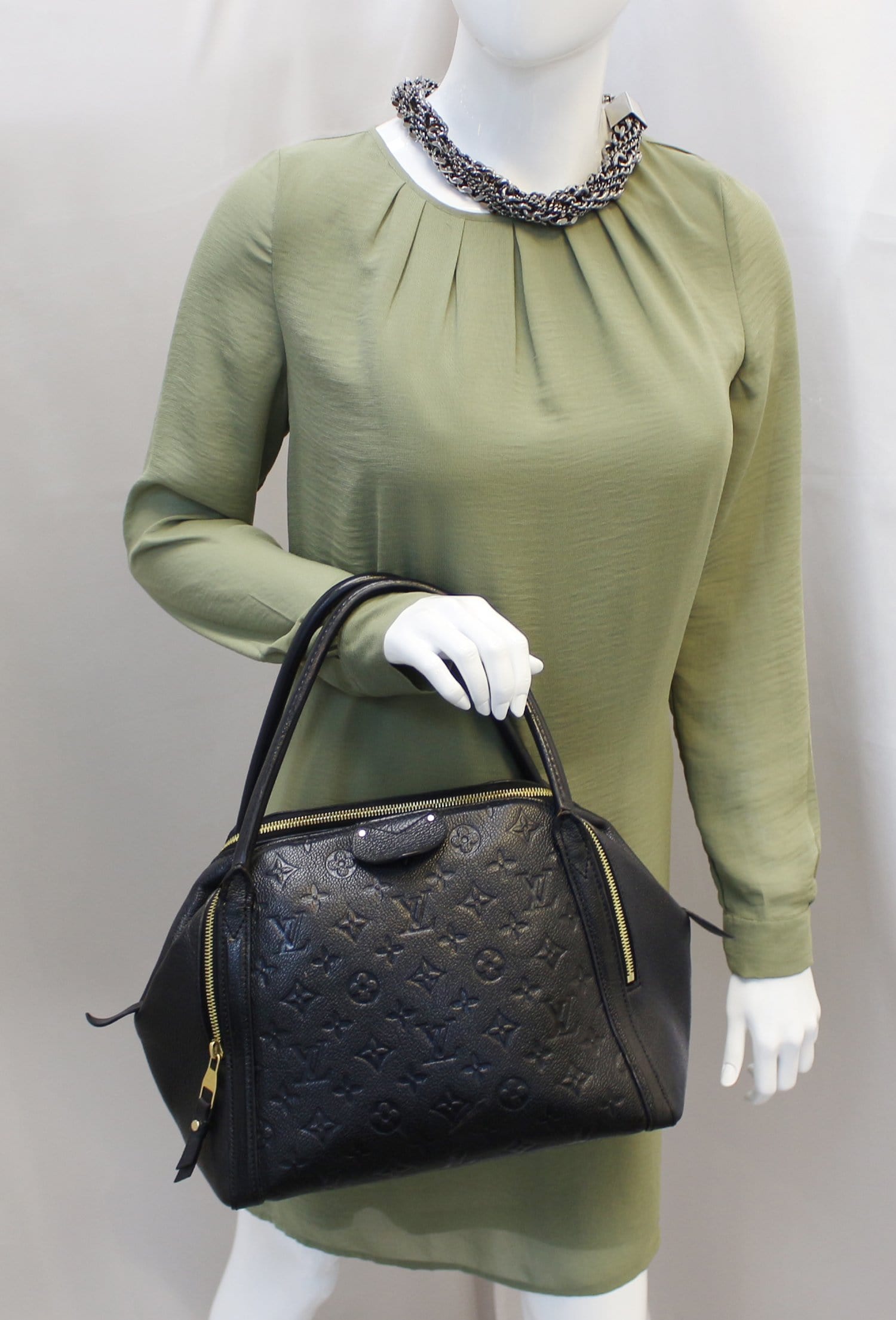 Authentic Louis Vuitton Marais Handbag Monogram Empreinte Leather
