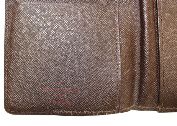 LOUIS VUITTON Damier Ebene Checkbook Cover Card Holder Wallet